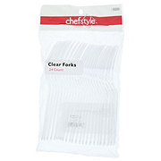 chefstyle Plastic Forks - Clear