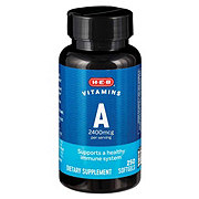 H-E-B Vitamins Vitamin A Softgels - 2,400 mcg