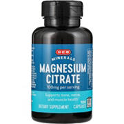 H-E-B Vitamins Magnesium Citrate 100 mg Capsules