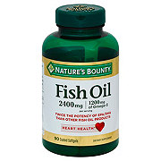 Nature's Bounty Fish Oil 2400 mg Double Strength Odorless Softgels