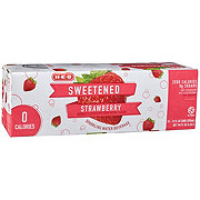 H-E-B Sweetened Strawberry Sparkling Water 12 pk Cans