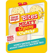 Oscar Mayer Bites Snack Tray - Honey Smoked Turkey, Asiago & Crackers Trio