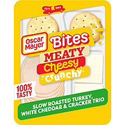 Oscar Mayer Bites Snack Tray - Slow Roasted Turkey, White Cheddar & Crackers Trio