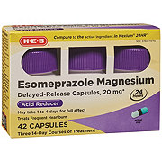 H-E-B Esomeprazole Magnesium Acid Reducer Capsules – 20 mg