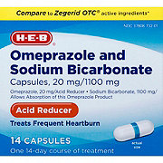 H-E-B Omeprazole and Sodium Bicarbonate 20 mg Acid Reducer Capsules