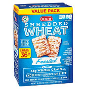 H-E-B Bite-Size Frosted Shredded Wheat Cereal - Value Pack