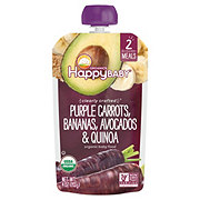 Happy Baby Organics Stage 2 Pouch - Purple Carrots Bananas Avocados & Quinoa