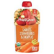 Happy Baby Organics Stage 2 Pouch - Carrots Strawberries & Chickpeas