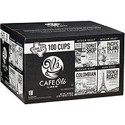 CAFE Olé by H-E-B Donut Shop, Pacific Island Blend, Colombian & French Roast Coffee Single Serve Cups - Texas-Size Pack