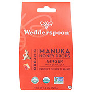 Wedderspoon Organic Manuka Honey Drops Ginger Echinacea