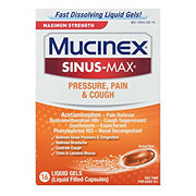 Mucinex Sinus-Max Pressure Pain & Cough Liquid Gels