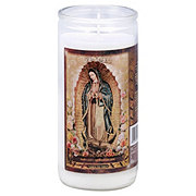 Brilux Virgen de Guadalupe Religious Candle - White Wax