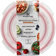 Kitchen & Table by H-E-B Borosilicate Glass Round Food Storage Set