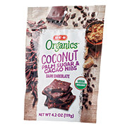 H-E-B Organics Dark Chocolate Thins - Coconut Palm Sugar & Cacao Nibs