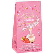 Lindt Lindor Strawberries & Cream White Chocolate Truffles Valentine's Candy, 2 pc