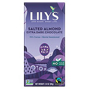 Lily's Salted Almond Extra Dark 70% Cocoa Chocolate Bar