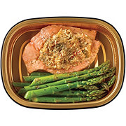 Meal Simple by H-E-B Crab-Stuffed Atlantic Salmon & Asparagus