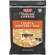 H-E-B Colby & Monterey Jack Shredded Cheese, Thick Cut
