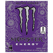 Monster Energy Ultra Violet, Sugar Free Energy Drink, 16 oz. Cans