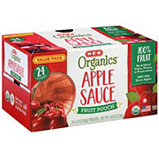 H-E-B Organics Applesauce Pouches, Value Pack