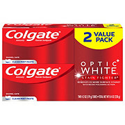 Colgate Optic White Anticavity Toothpaste - Clean Mint, 2 Pk