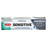 H-E-B Sensitive Fluoride Toothpaste - Whitening
