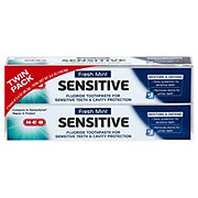 H-E-B Sensitive Fluoride Toothpaste - Fresh Mint, 2 Pk