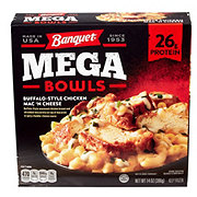 Banquet Mega Bowls 26g Protein Buffalo-Style Chicken Mac 'n Cheese Frozen Meal