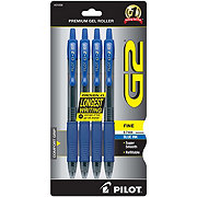 Pilot G2 0.7mm Retractable Gel Pens - Blue Ink