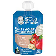 Gerber Snacks for Toddler Fruit & Yogurt Food Pouch - Strawberry & Banana