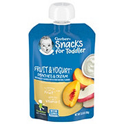 Gerber Snacks for Toddler Fruit & Yogurt Pouch - Peaches & Cream