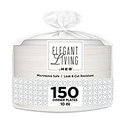 Elegant Living by H-E-B 10" Round Paper Plates - Value Pack