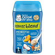 Gerber Cereal for Baby PowerBlend Probiotic - Oatmeal Lentil Peach & Apple