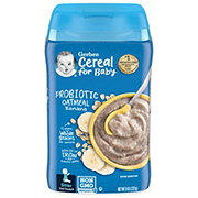 Gerber Cereal for Baby Probiotic Oatmeal - Banana