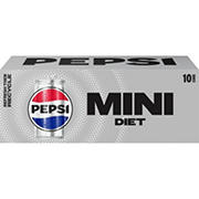 Pepsi Diet Cola Mini 10 pk Cans