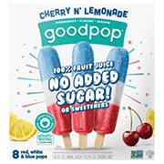 GoodPop Cherry + Lemonade Red White & Blue Pops