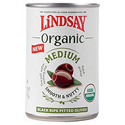 Lindsay Organic Medium Black Ripe Pitted Olives