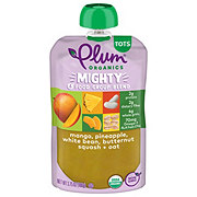 Plum Organics Mighty 4 Pouch - Mango Pineapple White Bean Squash & Oats