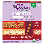 Plum Organics Mighty Morning Bars - Apple & Cinnamon