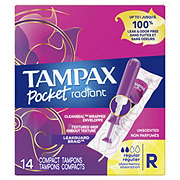Tampax Pocket Radiant Compact Tampons - Regular