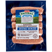 H-E-B Natural Skinless Smoked Chicken Sausage Links - Original
