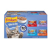 Friskies Wet Cat Food Variety Pack, Shreds Beef, Turkey, Whitefish, and Chicken & Salmon