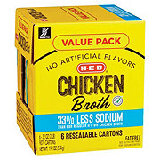 H-E-B Reduced Sodium Chicken Broth Club Pack