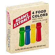 Adams Extract 4 Natural Food Colors