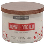 Essential Elements Jasmine & Patchouli Scented 3-Wick Candle