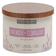 Essential Elements Lavender & Cedarwood Scented 3-Wick Candle
