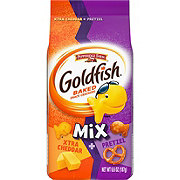 Goldfish Crackers Mix with Xtra Cheddar and Pretzel Snack Crackers