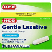 H-E-B Gentle Laxative Suppositories