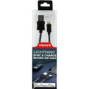 Vibrant Lightning Sync & Charge Braided USB Cable, Assorted