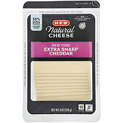 H-E-B New York Extra Sharp Cheddar Sliced Cheese